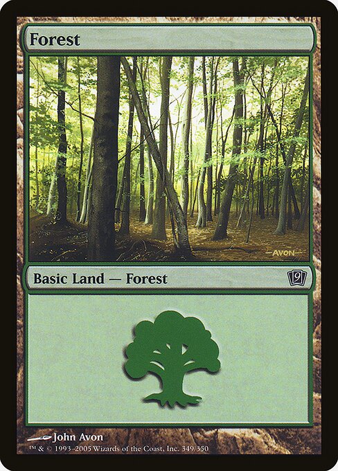 Forest — Ninth Edition #349★, art by John Avon