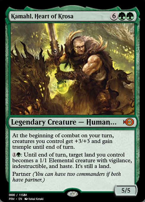 Kamahl, Heart of Krosa — Magic Online Promos #86338, art by Kekai Kotaki