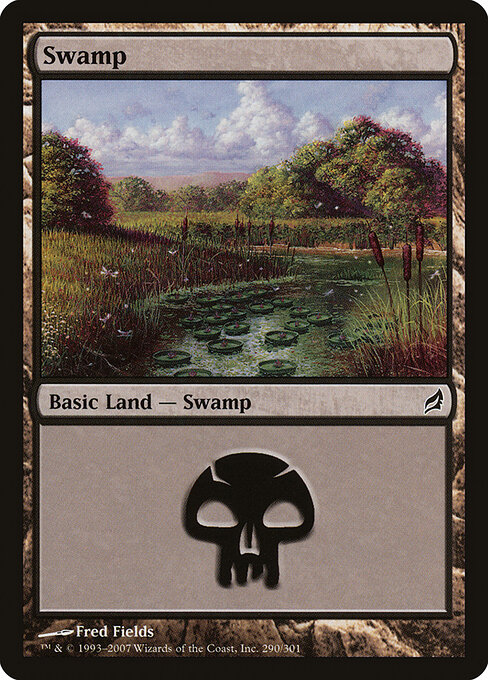 Swamp — Lorwyn #290, art by Fred Fields