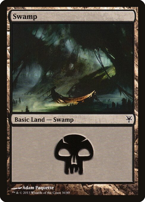 Swamp — Duel Decks: Sorin vs. Tibalt #36, art by Adam Paquette