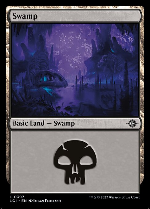 Swamp — The Lost Caverns of Ixalan #397, art by Logan Feliciano