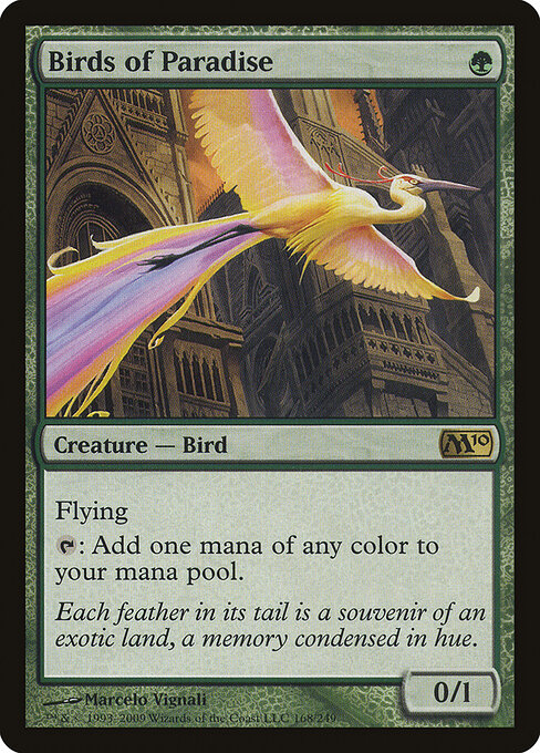 Birds of Paradise — Magic 2010 #168, art by Marcelo Vignali