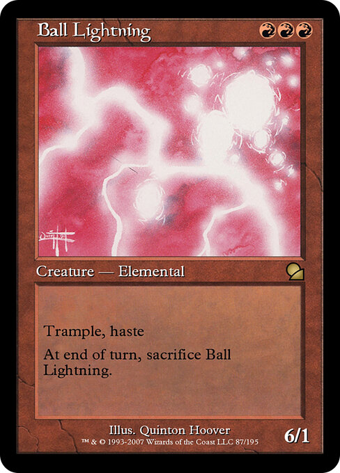 Ball Lightning — Masters Edition #87, art by Quinton Hoover