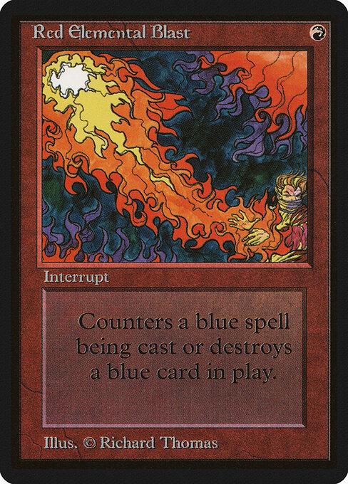 Red Elemental Blast — Limited Edition Beta #170, art by Richard Thomas