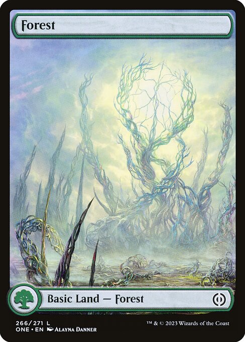 Forest — Phyrexia: All Will Be One #266, art by Alayna Danner