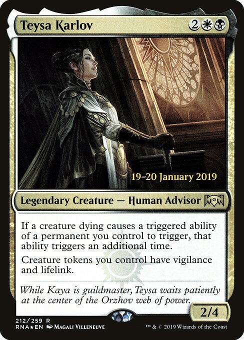 Teysa Karlov — Ravnica Allegiance Promos #212s, art by Magali Villeneuve