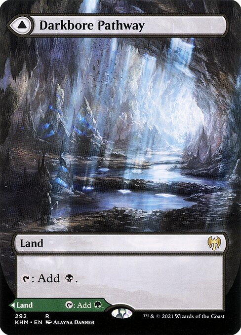 Darkbore Pathway // Slitherbore Pathway — Kaldheim #292, art by Alayna Danner