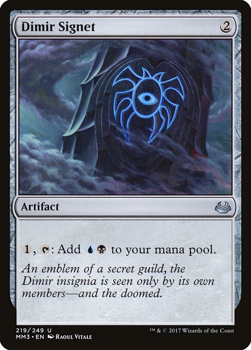 Dimir Signet — Modern Masters 2017 #219, art by Raoul Vitale