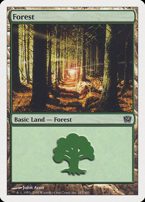Forest — Ninth Edition #347, art by John Avon