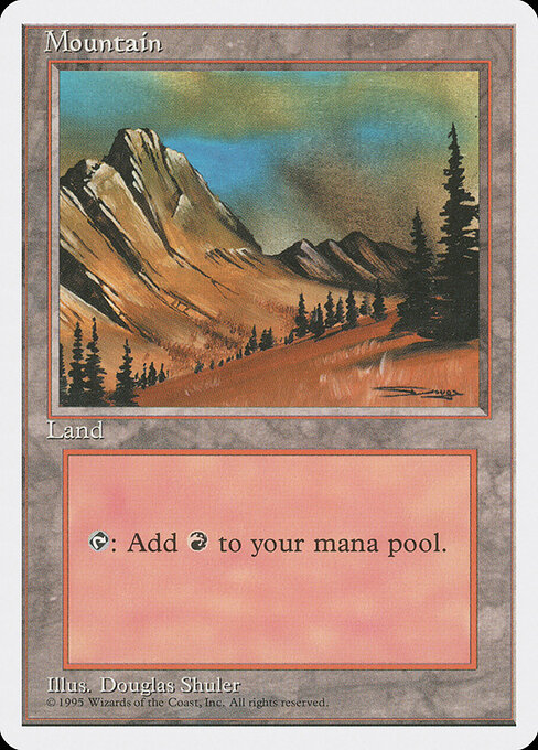 Mountain — Fourth Edition #375, art by Douglas Shuler