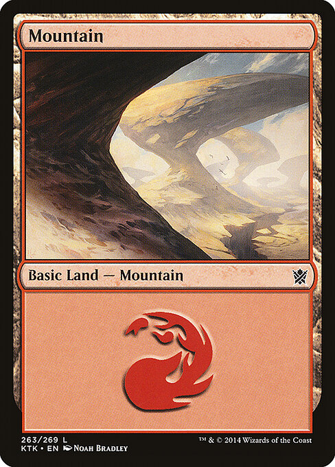 Mountain — Khans of Tarkir #263, art by Noah Bradley