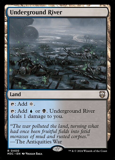 Underground River — Modern Horizons 3 Commander #400, art by Volkan Baǵa