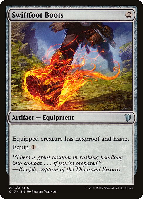 Swiftfoot Boots — Commander 2017 #226, art by Svetlin Velinov