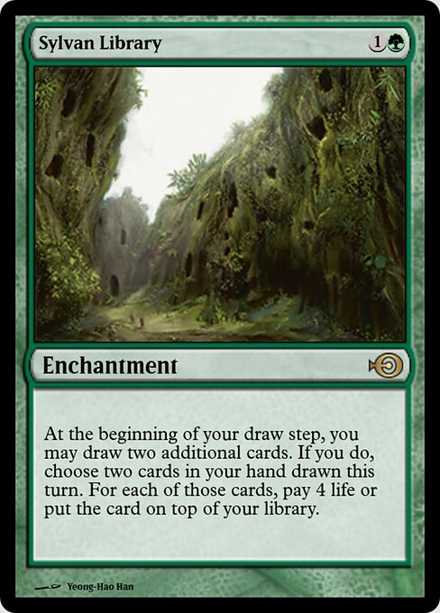 Sylvan Library — Magic Online Promos #43636, art by Yeong-Hao Han