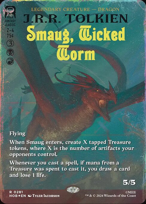 Smaug, Wicked Worm — The Hobbit #281, art by Tyler Jacobson