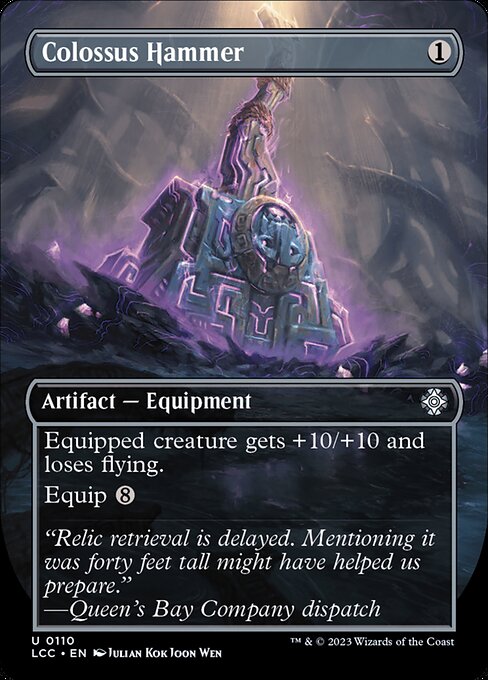 Colossus Hammer — The Lost Caverns of Ixalan Commander #110, art by Julian Kok Joon Wen