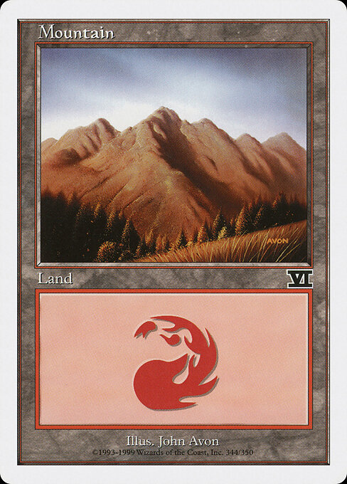 Mountain — Classic Sixth Edition #344, art by John Avon