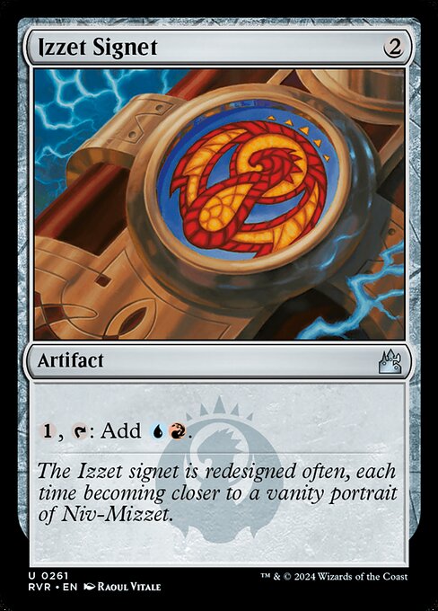 Izzet Signet — Ravnica Remastered #261, art by Raoul Vitale