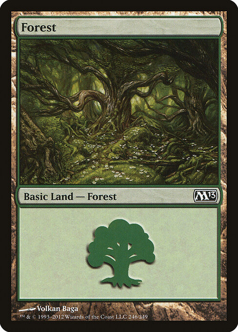 Forest — Magic 2013 #246, art by Volkan Baǵa