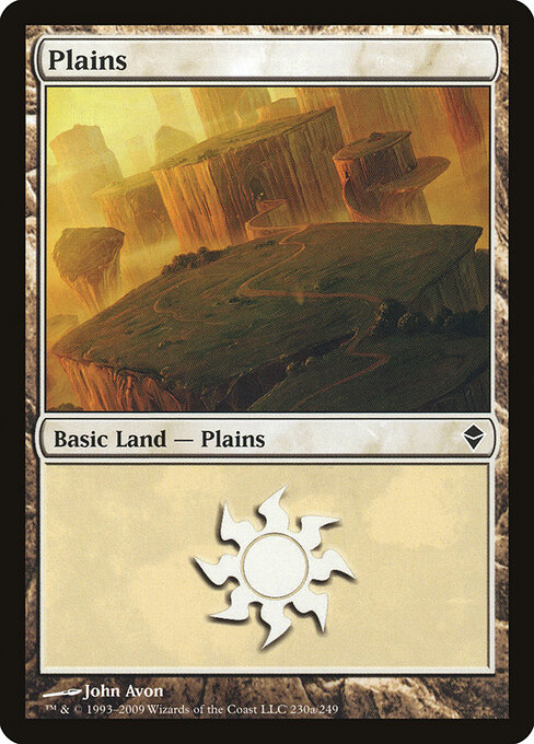 Plains — Zendikar #230a, art by John Avon