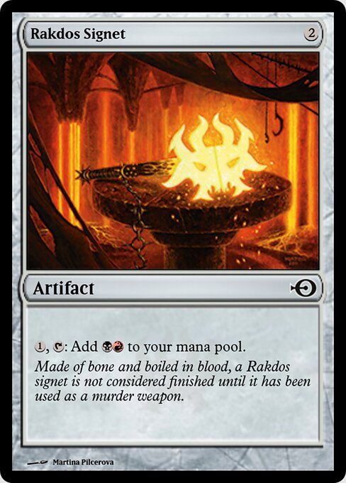 Rakdos Signet — Magic Online Promos #62389, art by Martina Pilcerova