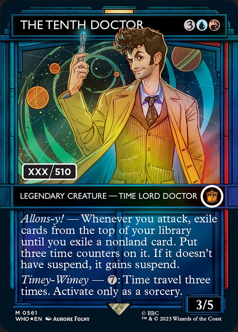 The Tenth Doctor — Doctor Who #561z, art by Aurore Folny