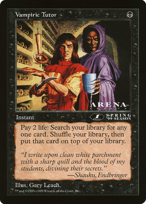 Vampiric Tutor — Oversized League Prizes #74, art by Gary Leach
