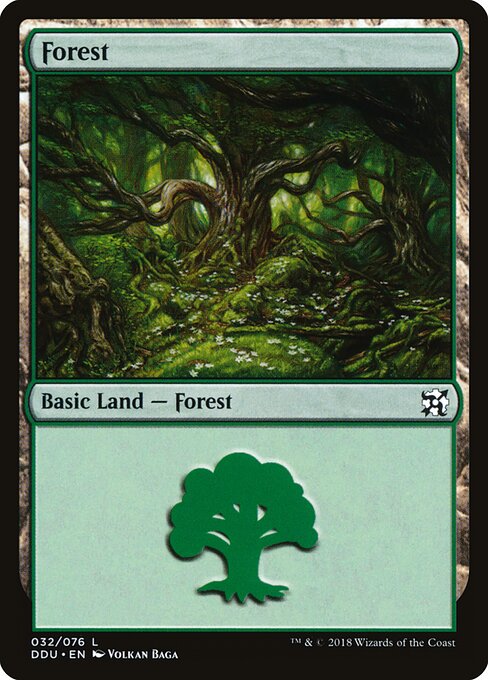 Forest — Duel Decks: Elves vs. Inventors #32, art by Volkan Baǵa