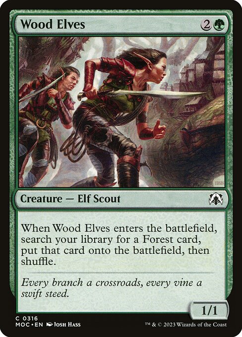 Wood Elves — March of the Machine Commander #316, art by Josh Hass