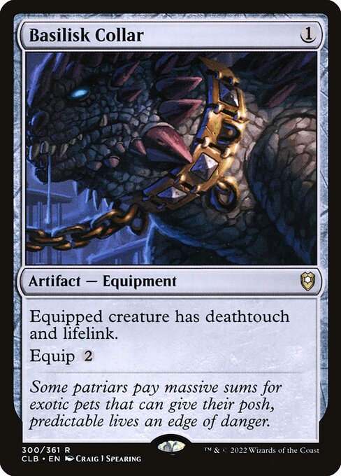 Basilisk Collar — Commander Legends: Battle for Baldur's Gate #300, art by Craig J Spearing