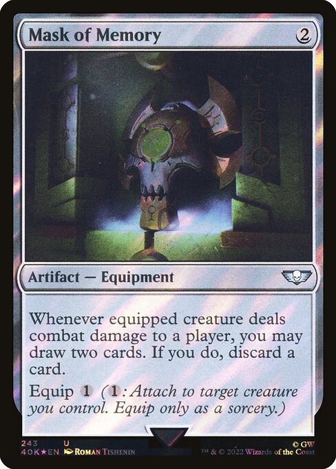 Mask of Memory — Warhammer 40,000 Commander #243★, art by Roman Tishenin