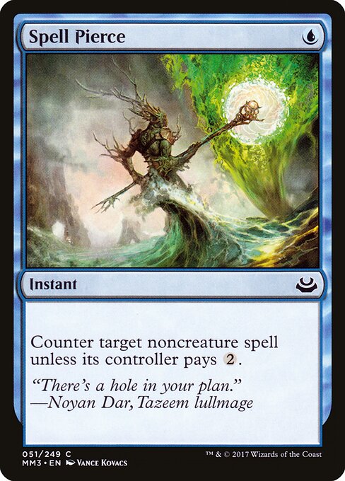 Spell Pierce — Modern Masters 2017 #51, art by Vance Kovacs