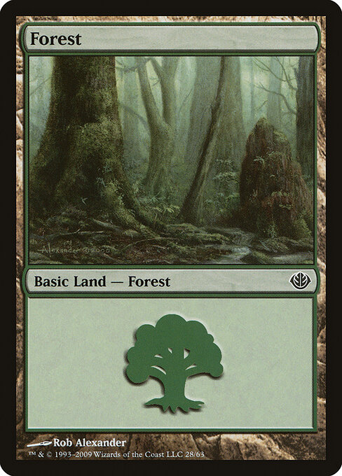 Forest — Duel Decks: Garruk vs. Liliana #28, art by Rob Alexander