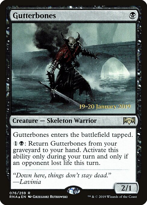 Gutterbones — Ravnica Allegiance Promos #76s, art by Grzegorz Rutkowski