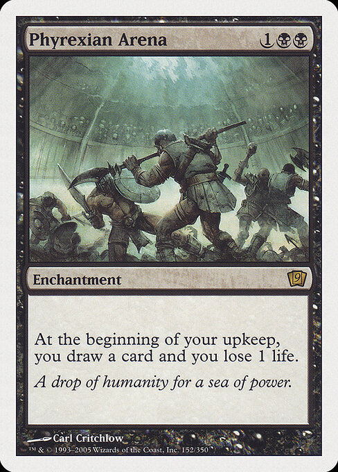 Phyrexian Arena — Ninth Edition #152, art by Carl Critchlow