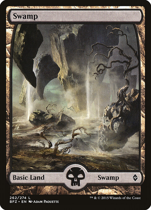 Swamp — Battle for Zendikar #262, art by Adam Paquette
