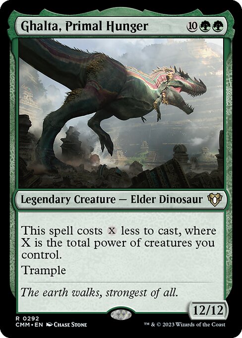 Ghalta, Primal Hunger — Commander Masters #292, art by Chase Stone