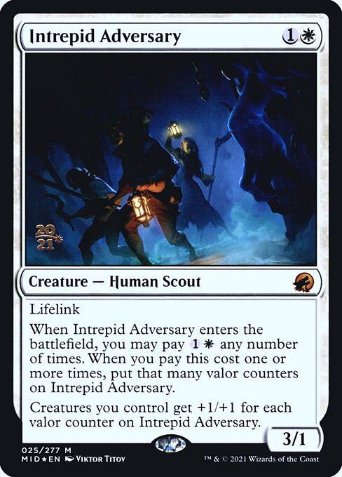 Intrepid Adversary — Innistrad: Midnight Hunt Promos #25s, art by Viktor Titov