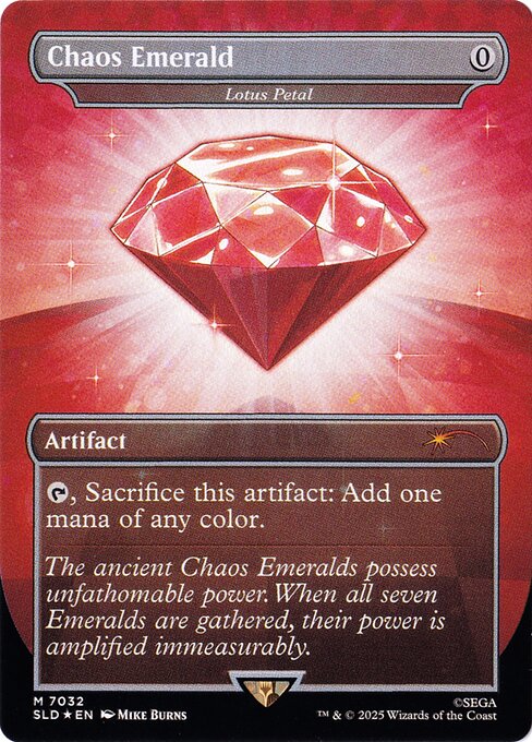 Lotus Petal — Chaos Emerald — Secret Lair Drop #7032, art by Mike Burns