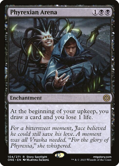 Phyrexian Arena — Phyrexia: All Will Be One #104, art by Martina Fačková