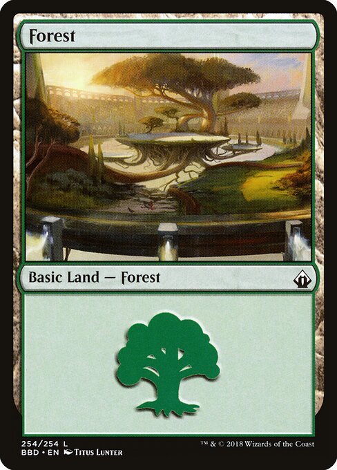 Forest — Battlebond #254, art by Titus Lunter