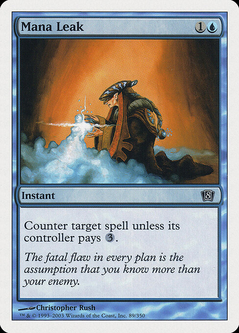 Mana Leak — Eighth Edition #89, art by Christopher Rush