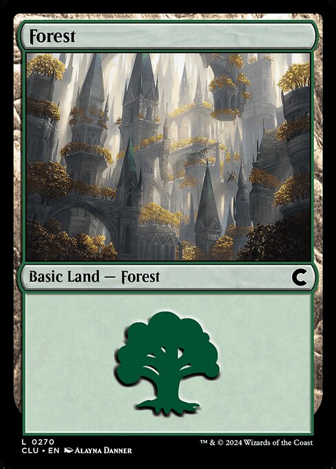 Forest — Ravnica: Clue Edition #270, art by Alayna Danner