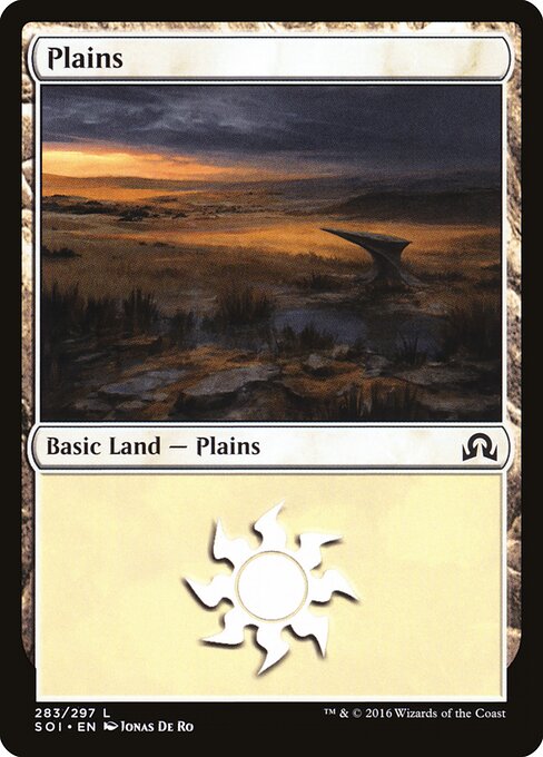 Plains — Shadows over Innistrad #283, art by Jonas De Ro