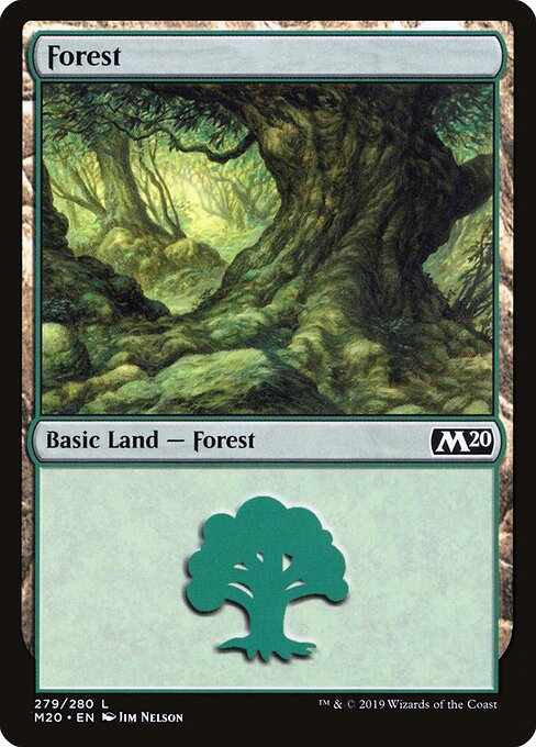 Forest — Core Set 2020 #279, art by Jim Nelson
