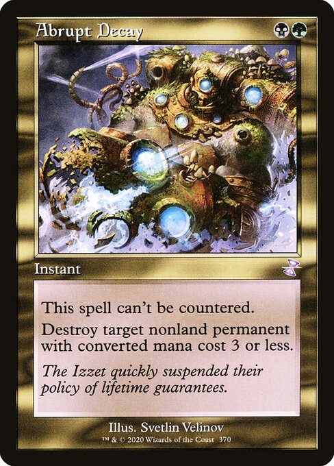 Abrupt Decay — Time Spiral Remastered #370, art by Svetlin Velinov
