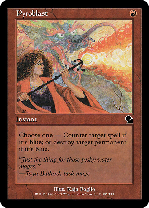 Pyroblast — Masters Edition #107, art by Kaja Foglio