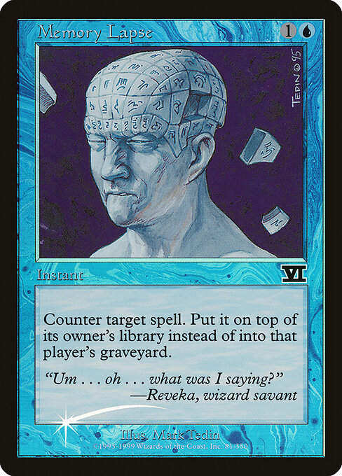 Memory Lapse — Judge Gift Cards 1999 #1, art by Mark Tedin