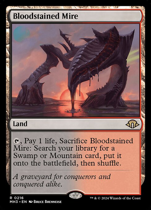 Bloodstained Mire — Modern Horizons 3 #216, art by Bruce Brenneise
