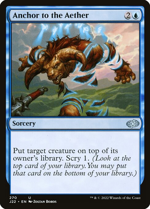 Anchor to the Aether — Jumpstart 2022 #270, art by Zoltan Boros
